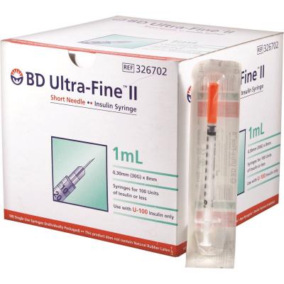 BD Ultra Fine II Syringe 30 gauge x 100 Box